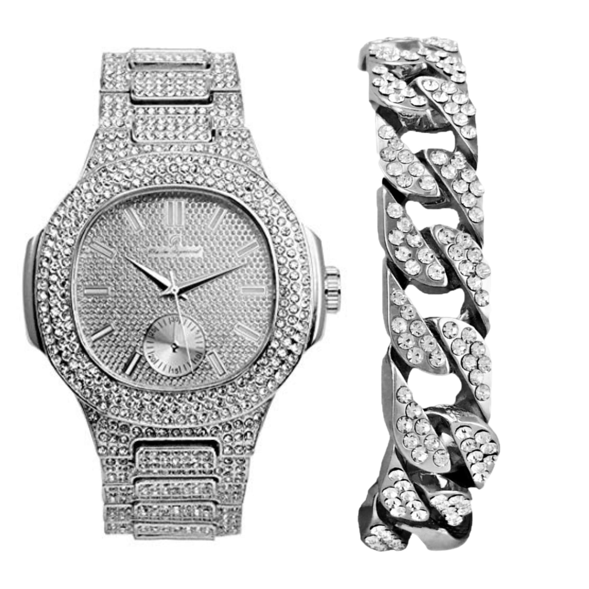 Charles Raymond Bling-ed Out Oblong Metal Mens Color on Blast