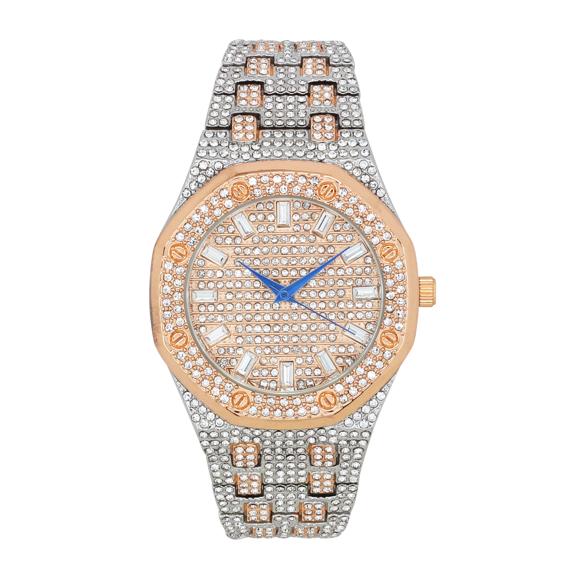 Locket Watch Rapper Charles Raymond Bling-ed Out Rapper's Luxury Hip Hop Mens Watch - Stand ...