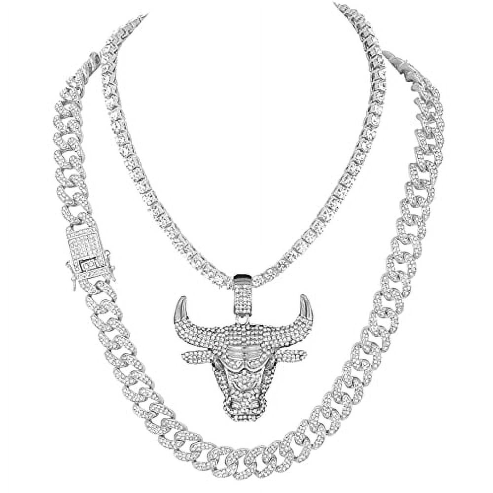 Hip Hop Diamond Studded Bull Head Goat Pendant For Men And Women Gold And  Silver Chain Jewelry Gift From Jane0626, $3.12 | DHgate.Com