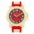 thumbnail image 1 of Charles Raymond Iced Oversized Hip Hop Bullet Rubber Band Mens Watch, That Shows Your Lust for Life - GJM (GJM - Red - Gold), 1 of 3