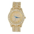 thumbnail image 1 of Charles Raymond Mens Big Rocks with Arabic Numerals Fully Iced Out Colorful Dial Blinged Out Hip Hop Watch - ST10327AR Single Gold, 1 of 4