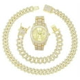 thumbnail image 1 of Charles Raymond Minimalist Designer Iced Out Watch. A Hip Hop Clone Conspiracy Timepiece to Become a King of Bling – ST10328A-GLD-ZZ Set, 1 of 9