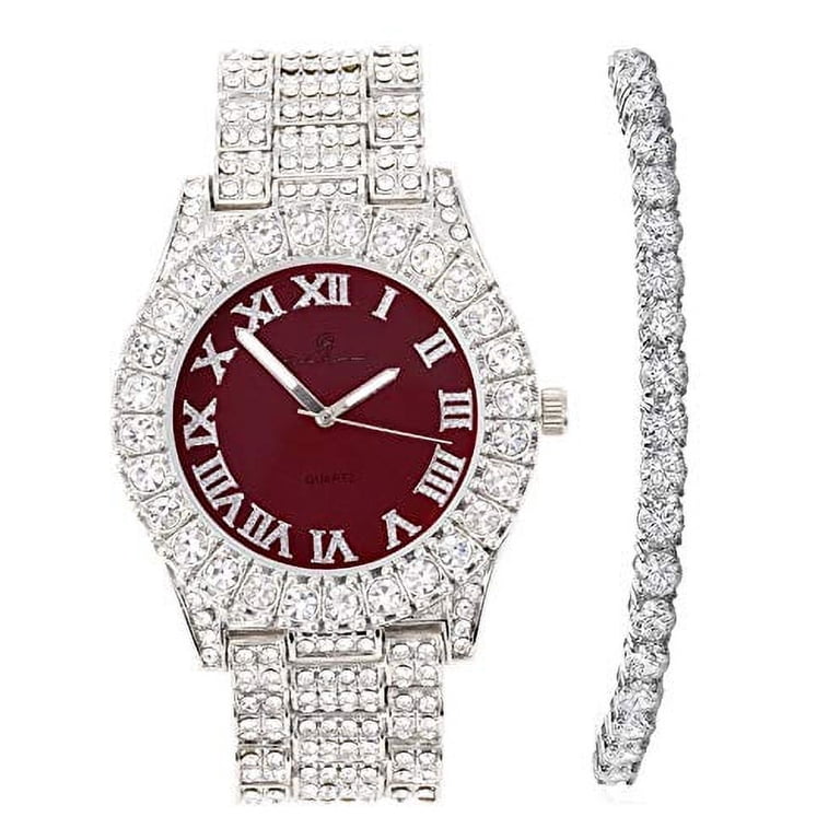 Charles Raymond Silver Crystal-Studded Women\'s Watch Amazon.com: CHARLES RAYMOND Women main image 4
