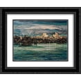 thumbnail image 1 of Charles Reiffel 2x Matted 24x20 Black Ornate Framed Art Print 'Harbor Night', 1 of 2