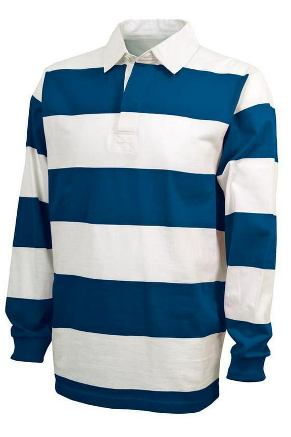 Adult Classic Rugby Shirt in Royal/White L | 9278
