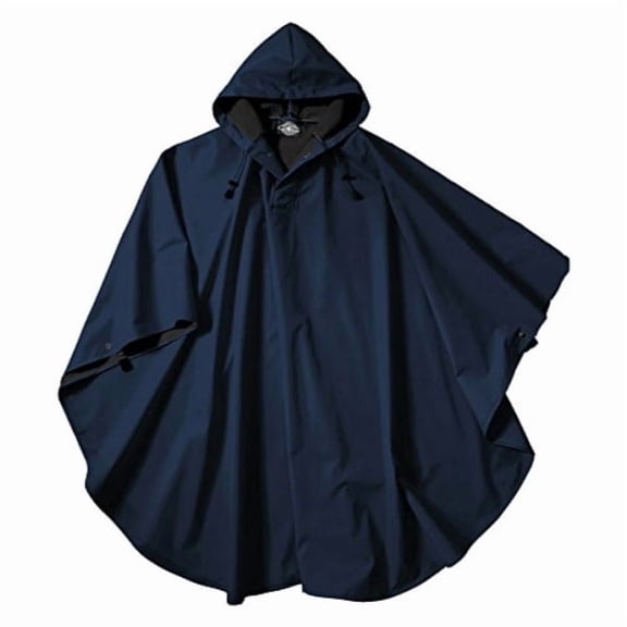 charles river apparel pacific rain poncho, navy, one size