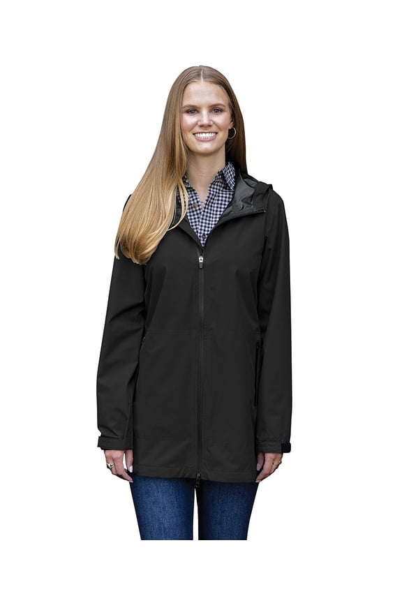 Apparel 5476 Women's Atlantic Rain Shell Jacket-Black-L