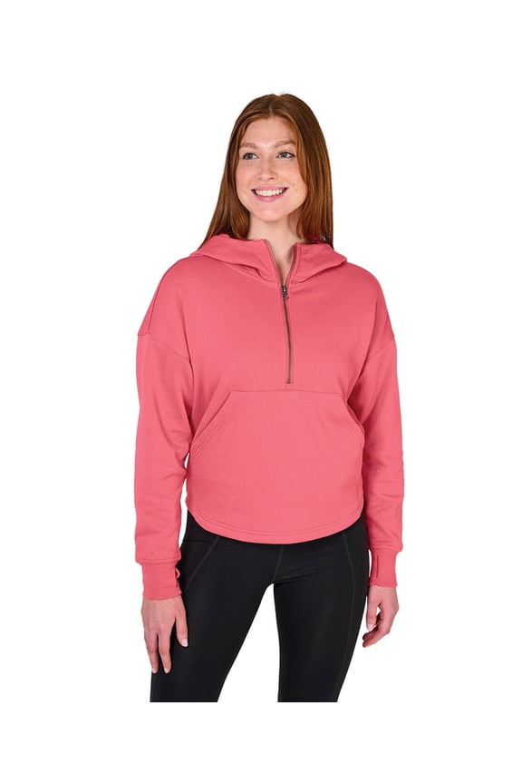 Apparel 5527 Women's Willow Scallop Hem Hoodie-Watermelon-S