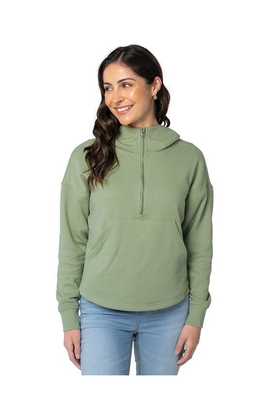 Apparel 5527 Women's Willow Scallop Hem Hoodie-sage-L