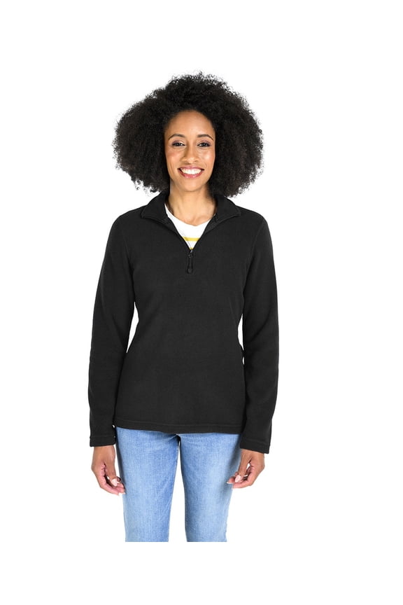 Apparel 5572 Women's Compass Microfleece Pullover-Black-XXL