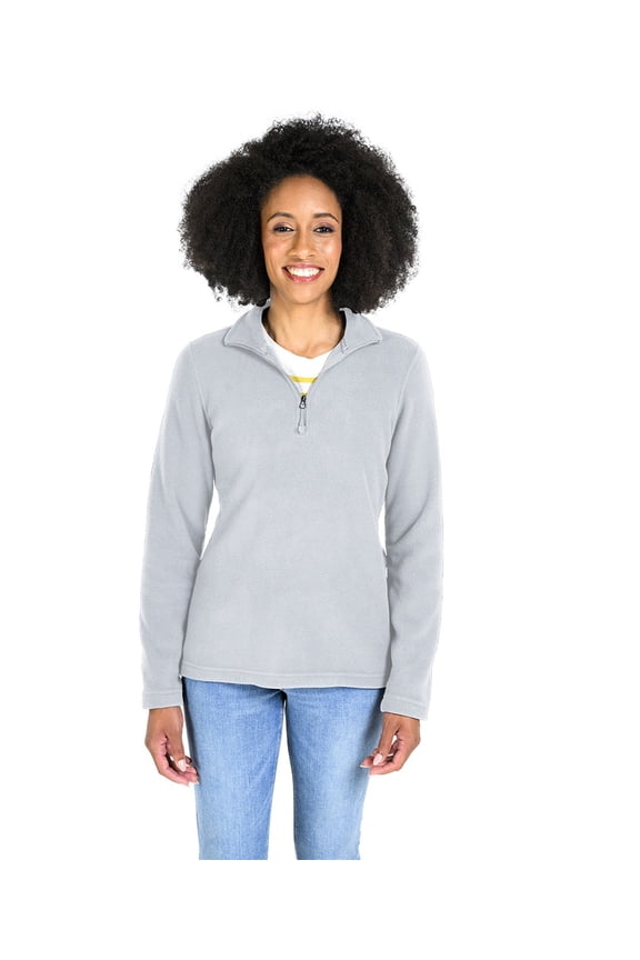 Apparel 5572 Women's Compass Microfleece Pullover-Ice Grey-XL
