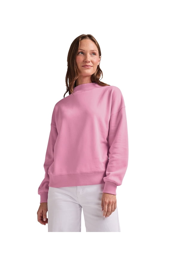 Apparel 5726 Women's Willow Mock-Neck Sweatshirt-Pink-XXL