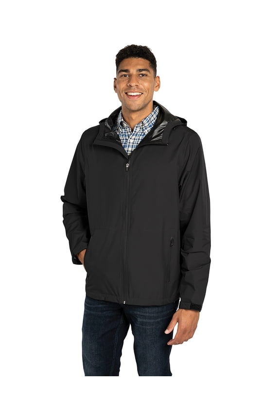 Apparel 9476 Men's Atlantic Rain Shell Jacket-Black-S