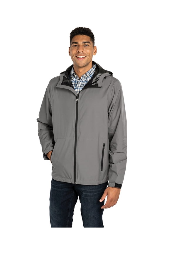 Apparel 9476 Men's Atlantic Rain Shell Jacket-Grey-XXL