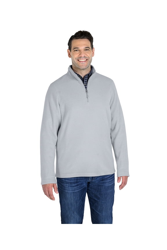 Apparel 9572 Men's Compass Microfleece Pullover-Ice Grey-L