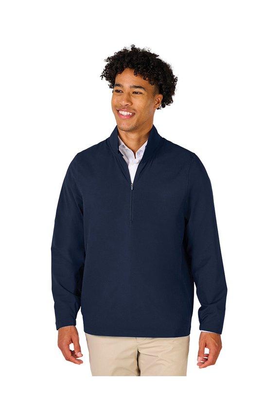 Apparel 9612 Men's Lexington Stretch Quarter Zip Pullover-Navy-XL