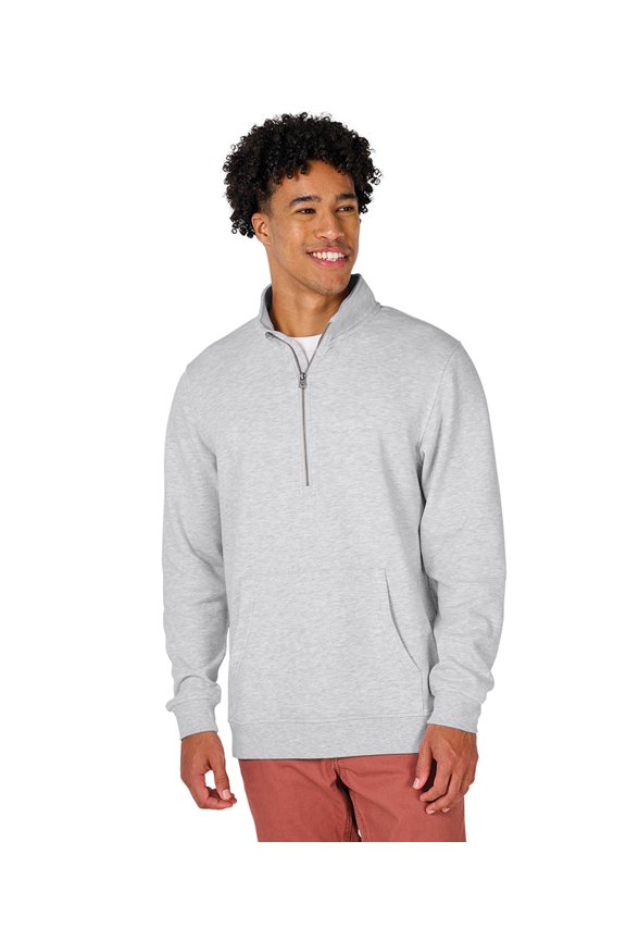 Apparel 9628 Men's Willow Half Zip Sweatshirt-Heather Grey-S