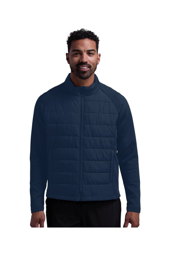 Apparel 9643 Men's Lotus Hybrid Puffer Jacket-Navy-XXL
