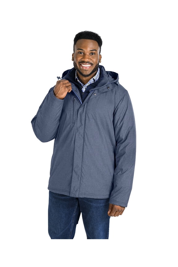 Apparel 9762 Men's Journey Parka-Light Navy Melange-M