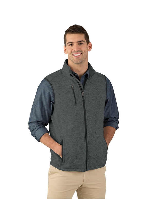 Apparel 9722 Men's Pacific Heathered Vest-Charcoal Heather-XXL