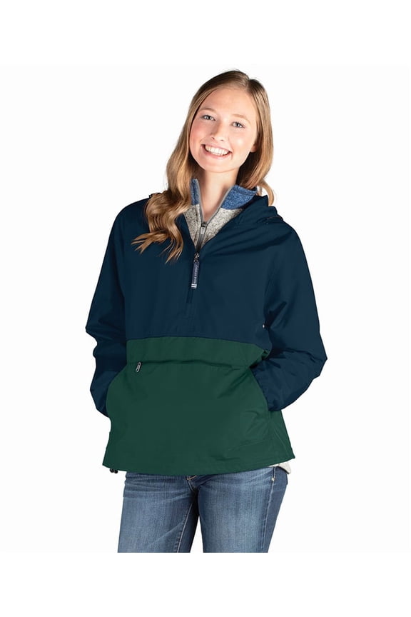 Apparel 9012 Color Blocked Pack-N-Go-Navy/Forest-XS