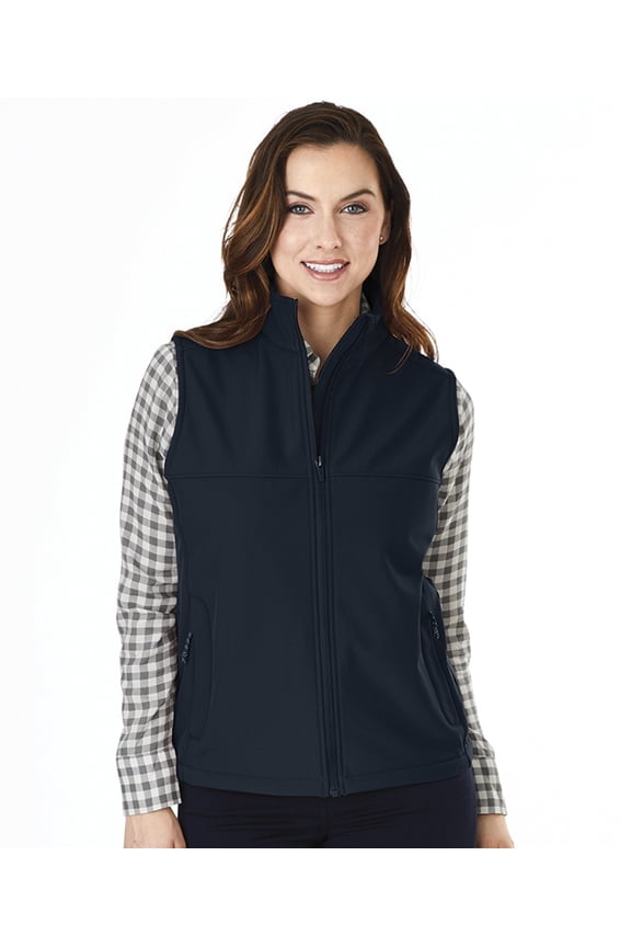 Apparel 5819 Women's Classic Soft Shell Vest-Navy-XS