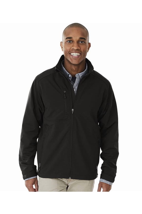 Apparel 9317 Men's Axis Soft Shell Jacket-Black-S