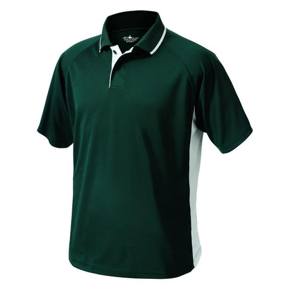 Charles River Men's Color Blocked Wicking Polo in Forest/White M | 3810
