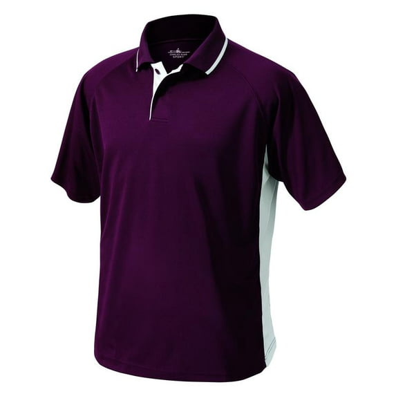 Charles River Men's Color Blocked Wicking Polo in Maroon/White XXL | 3810