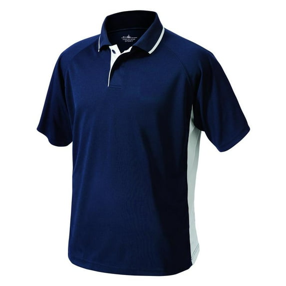 Charles River Apparel 3810 Men's Color Blocked Wicking Polo-Navy/White-XL