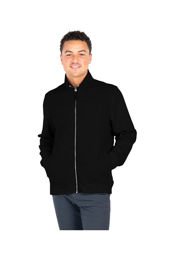 Apparel 9368 Men's Franconia Quilted Jacket-Black-M