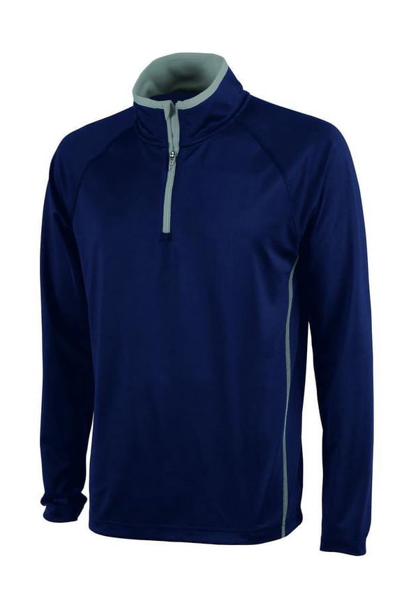Apparel 9566 Men's Fusion Pullover-Navy/Grey-XS