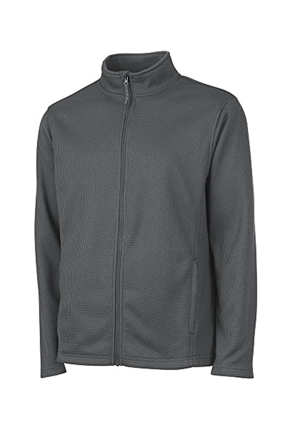 Apparel 9748 Men's Heritage Rib Knit Jacket-Grey-S