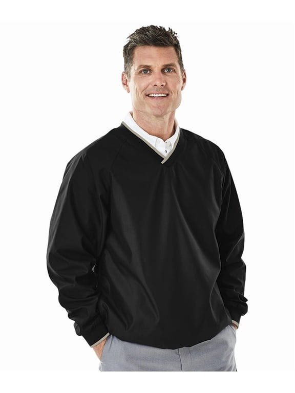 Apparel 9944 Men's Legend Windshirt-Black/Light Khaki-3XL