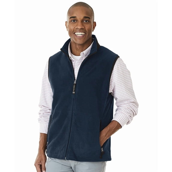 Charles River Apparel 9503 Men's Ridgeline Fleece Vest-Navy/Black-XXL