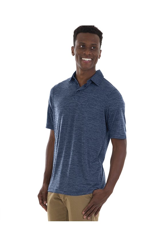 Men's Space Dye Performance Polo in Navy M | 3814