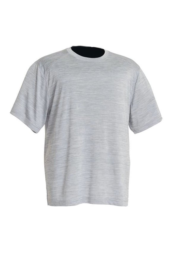 Apparel 3764 Men's Space Dye Performance Tee-Grey-L