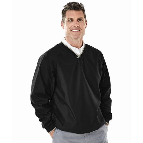 Charles River Apparel 9944 Men's Legend Windshirt-Black/Light Khaki-XL
