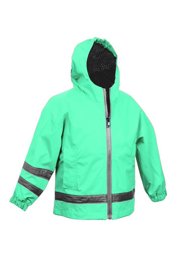 Apparel 6099 Toddler New Englander Rain Jacket-Aqua/Reflective-3T