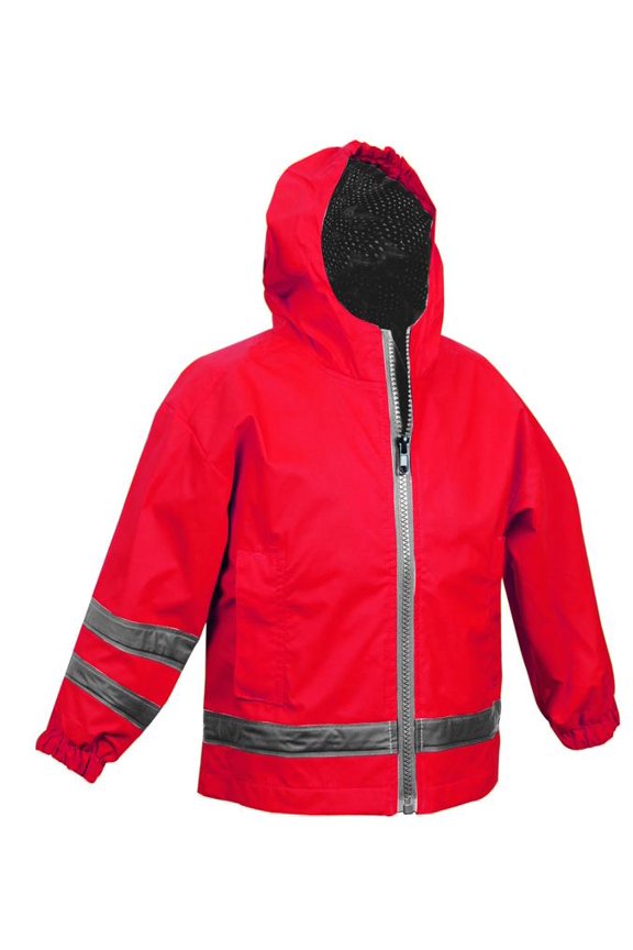 Apparel 6099 Toddler New Englander Rain Jacket-Red/Reflective-3T