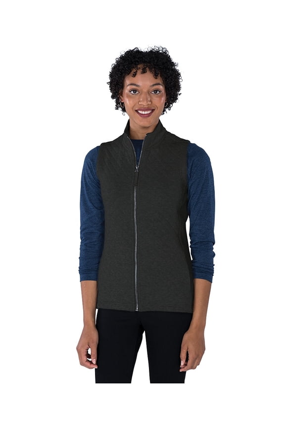 Apparel 5375 Women's Franconia Quilted Vest-Charcoal Heather-XXL