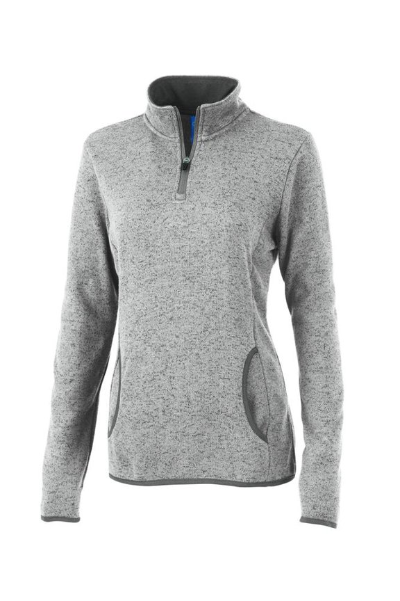 Women's Heathered Fleece Pullover in Light Grey Heather M | 5312