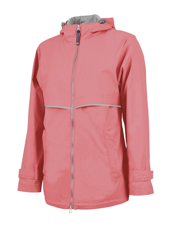Apparel 5099 Women's New Englander Rain Jacket-Coral/Reflective-L