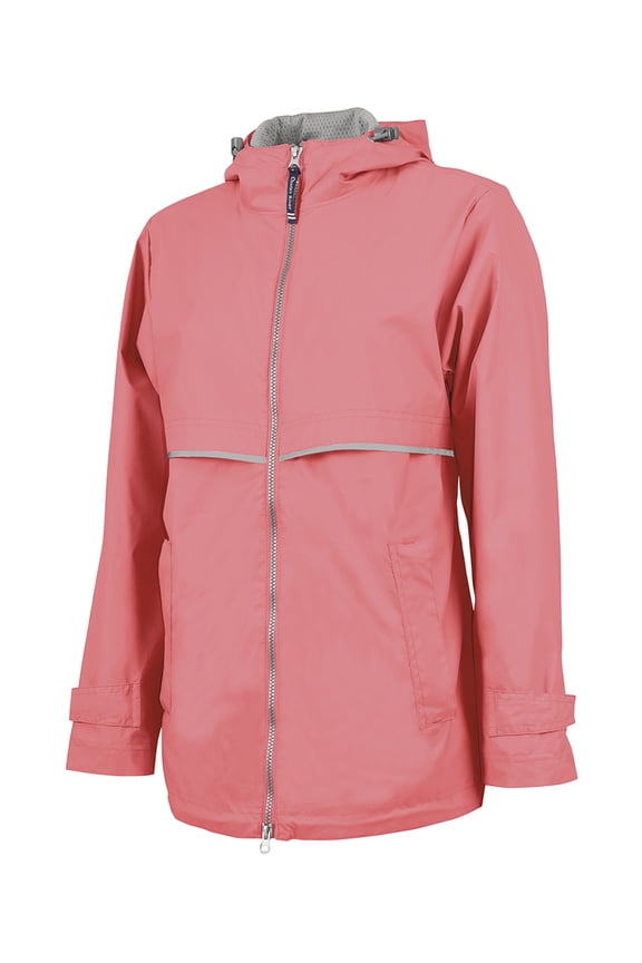 Apparel 5099 Women's New Englander Rain Jacket-Coral/Reflective-L