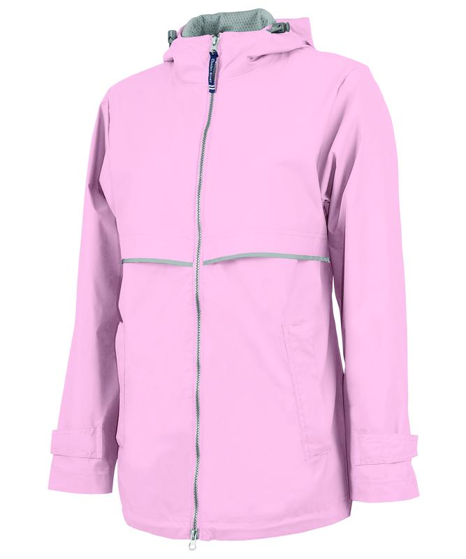 Charles River Women's New Englander Rain Jacket in Pink/Reflective L | 5099 - image 1 of 2