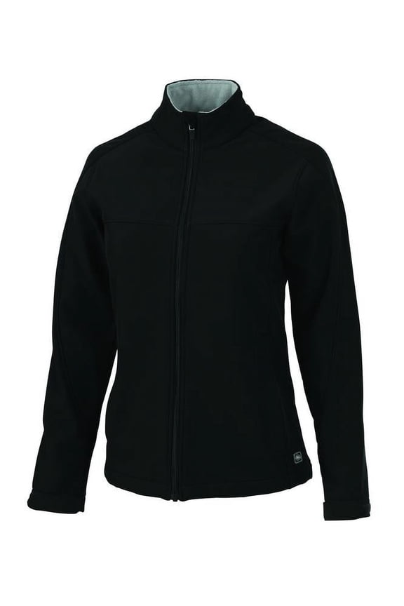 Apparel 5718 Women's Classic Soft Shell Jacket-Black/Vapor Grey-M