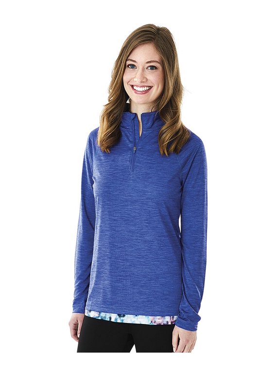 Apparel 5763 Women's Space Dye Performance Pullover-Royal-XXL