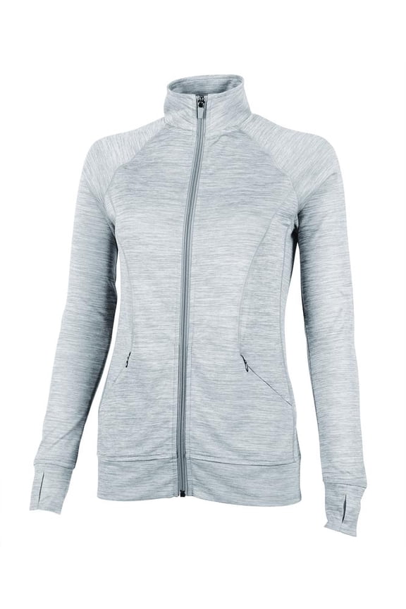 Apparel 5828 Women's Tru Fitness Jacket-Grey Space Dye-XS