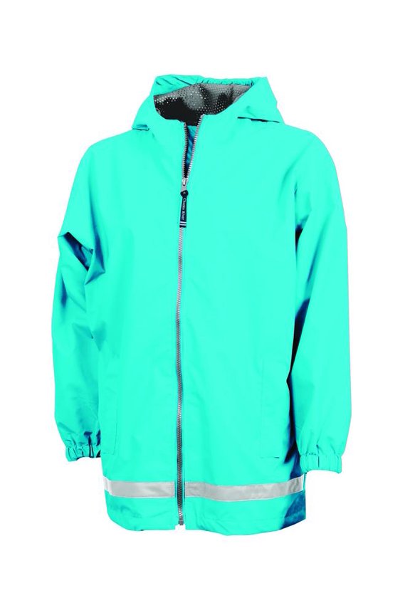 Apparel 8099 Youth New Englander Rain Jacket-Wave/Reflective-XL