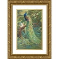 thumbnail image 1 of Charles Robert Knight 10x14 Gold Ornate Wood Frame and Double Matted Museum Art Print Titled - Indian Peafowl (1918-1922), 1 of 4